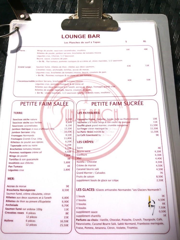 Sunset Beach - Menu Image 2